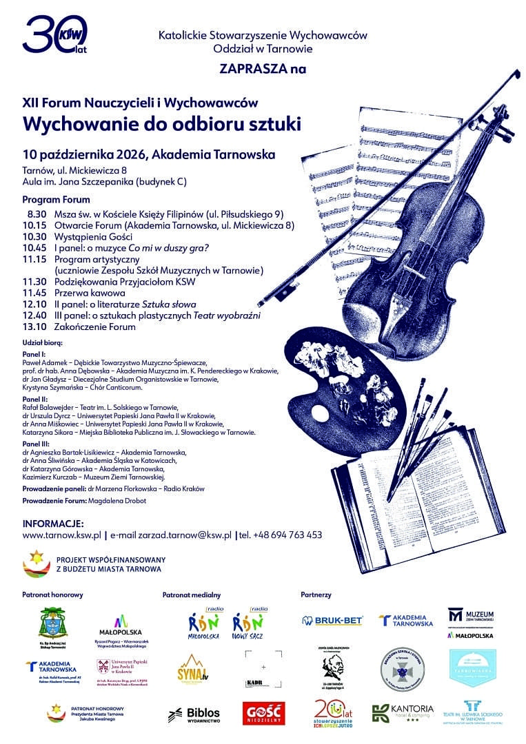 plakat XII Forum Nauczycieli i Wychowawców „Wychowanie do odbioru sztuki”