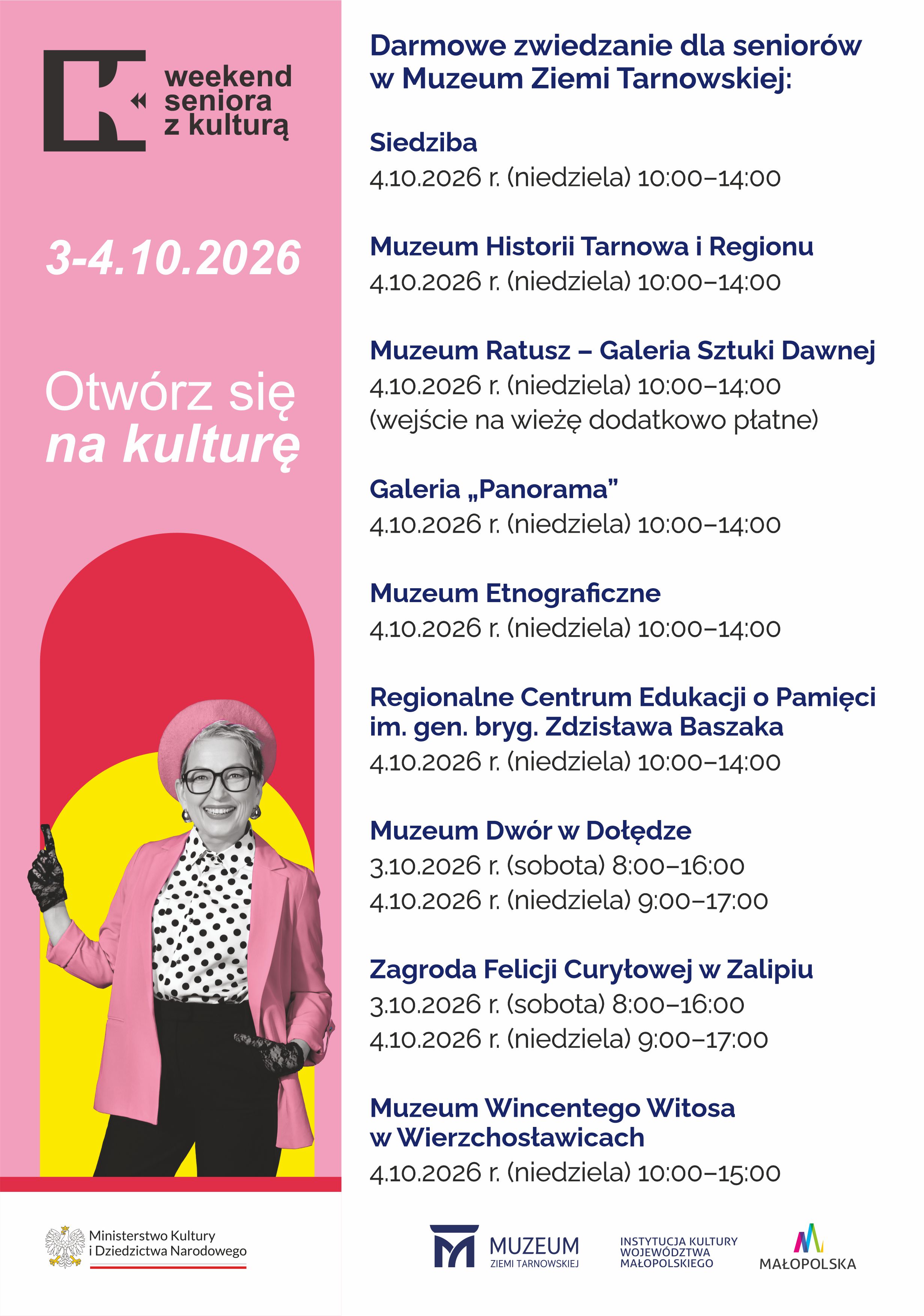 plakat "Weekend Seniora z kulturą"