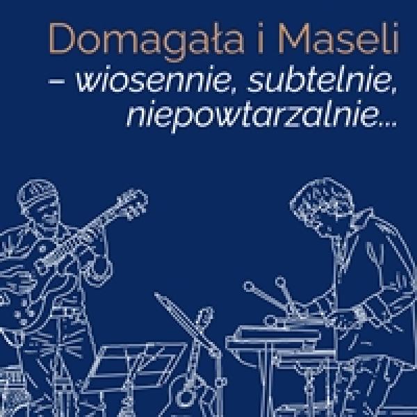 plakat przedstawiający graficznie dwie osoby grające na gitarze i wibrafonie
