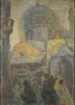 Autor: Stanisław Westwalewicz (1906-1997) Tytuł: „Meczet w Bagdadzie” Czas powstania: 1944 r. Materiał/technika: płótno/olej Wymiary: wys. 80 cm; szer. 58 cm