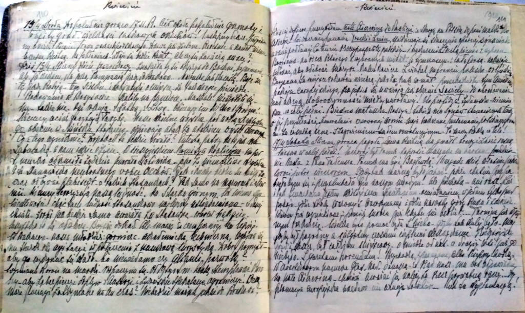 fragment pamiętników Stanisławy Serafińskiej