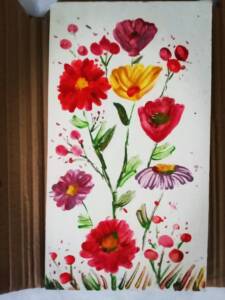 kolorowe kwiaty na papierze