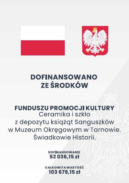 grafika z flagą i godłem Polski poniżej informacja o dofinansowaniu