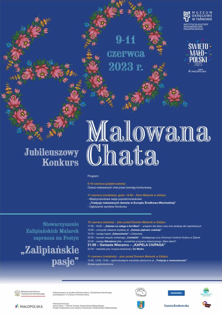 Plakat informacyjny 60. edycji Konkursu Malowana Chata