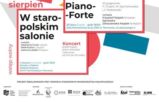 Koncert: „W staropolskim salonie” w Muzeum Zamek w Dębnie  4 sierpnia (niedziela) godz. 18.00
